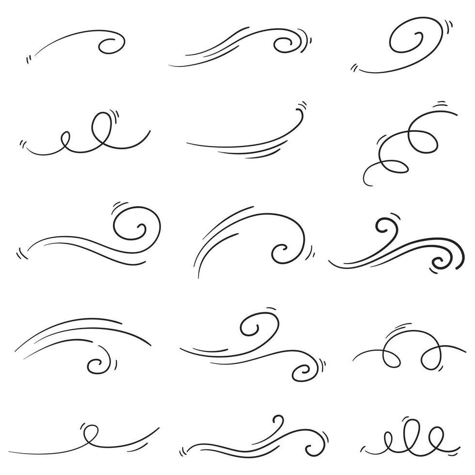 doodle wind illustration handrawn style vector