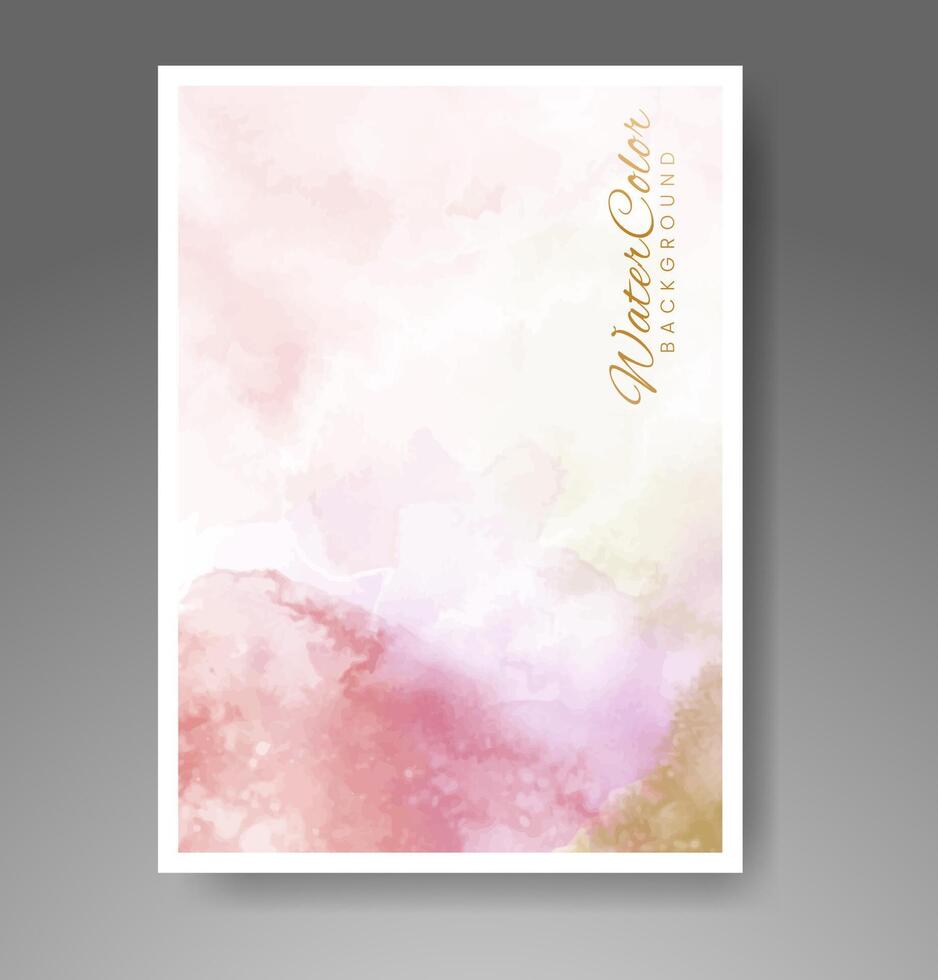 Cards with watercolor background. Design for your cover, date, postcard, banner, logo. vector