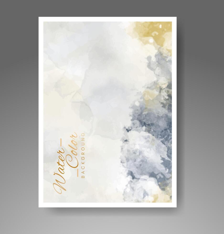 Cards with watercolor background. Design for your cover, date, postcard, banner, logo. vector