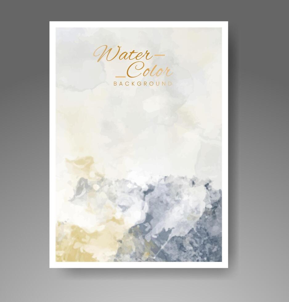 Cards with watercolor background. Design for your cover, date, postcard, banner, logo. vector