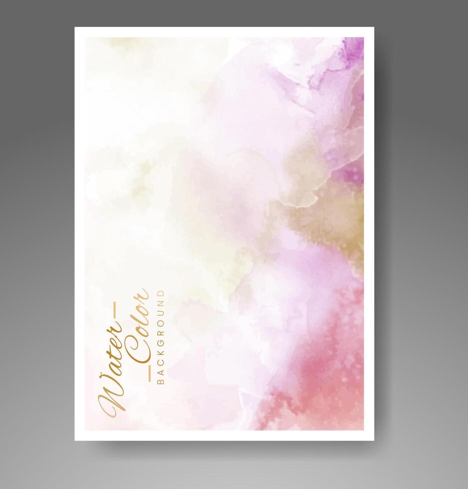 Cards with watercolor background. Design for your cover, date, postcard, banner, logo. vector