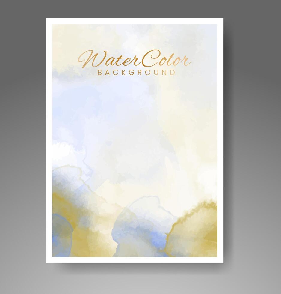 Cards with watercolor background. Design for your cover, date, postcard, banner, logo. vector