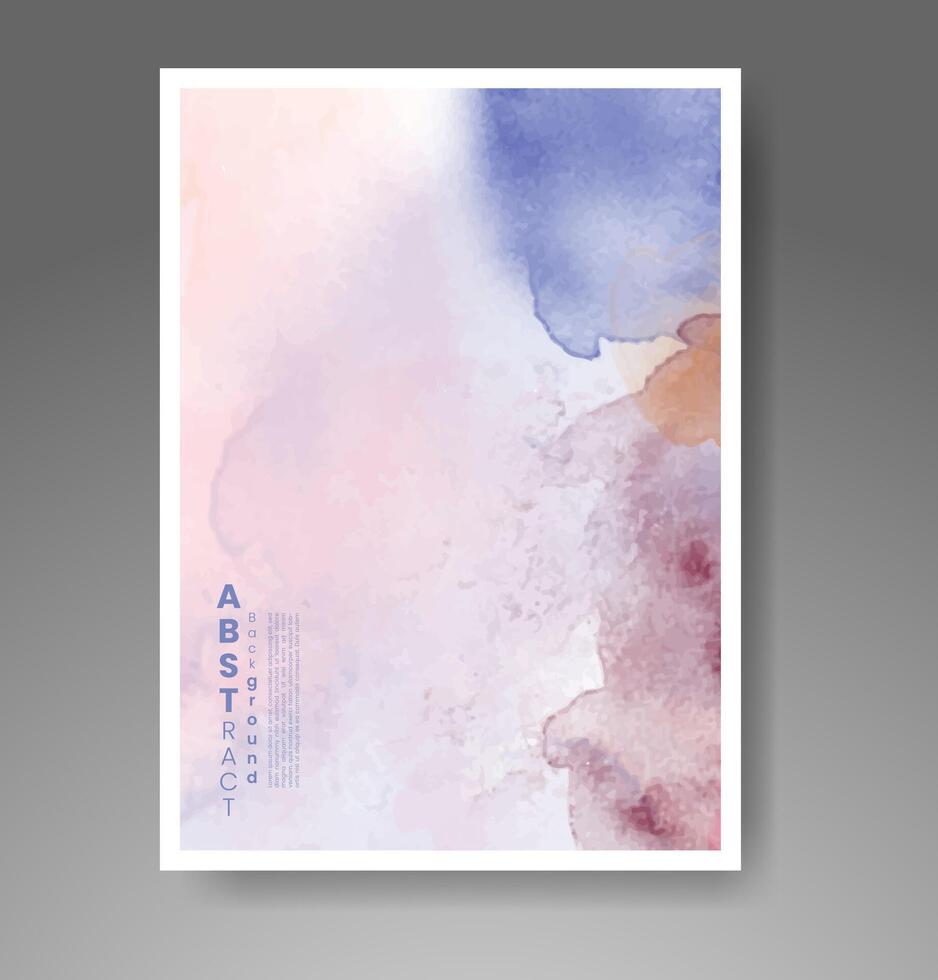 Cards with watercolor background. Design for your cover, date, postcard, banner, logo. vector