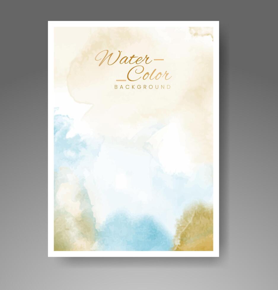 Cards with watercolor background. Design for your cover, date, postcard, banner, logo. vector