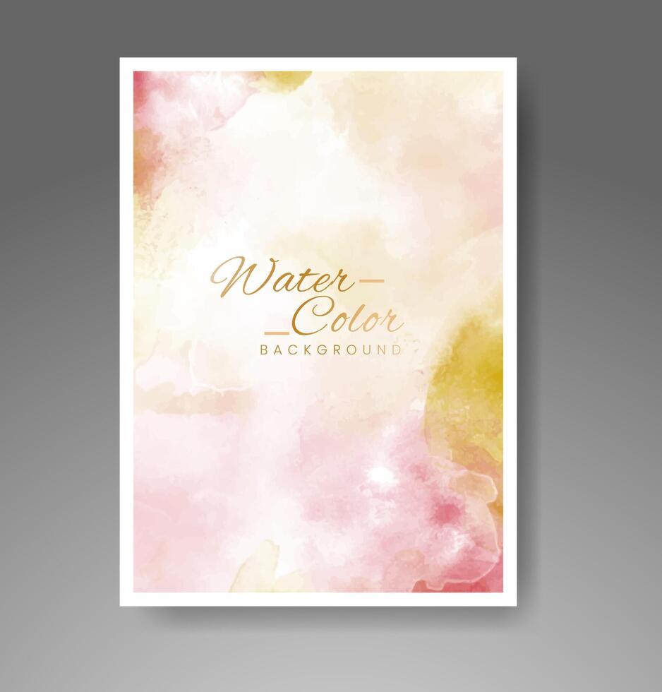 Cards with watercolor background. Design for your cover, date, postcard, banner, logo. vector