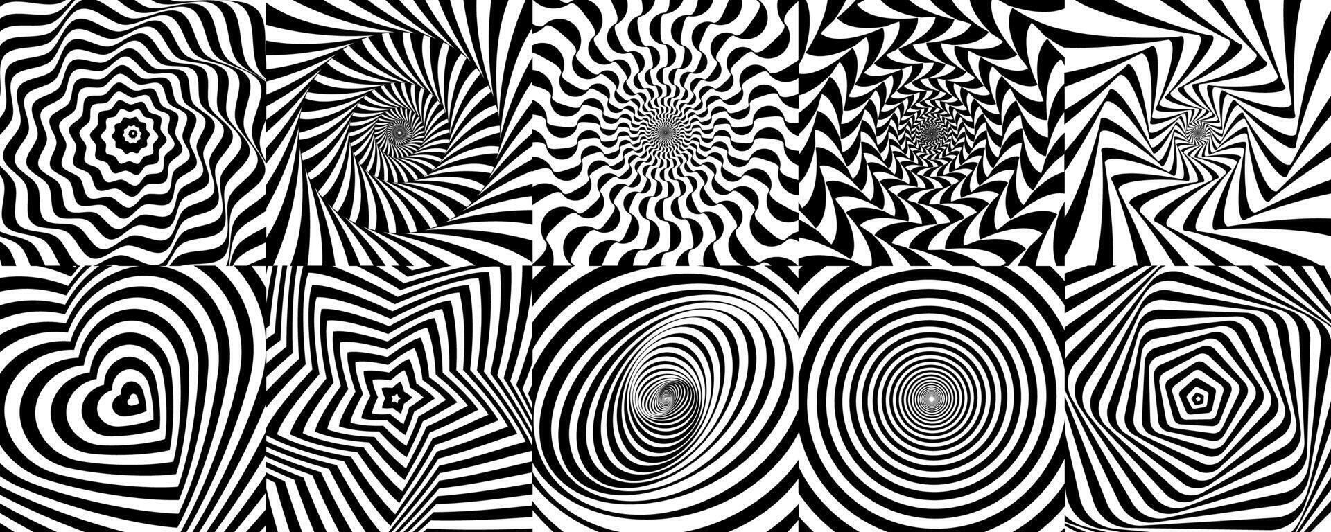 Hypnotic spiral pattern psychedelic hypnosis swirl vector
