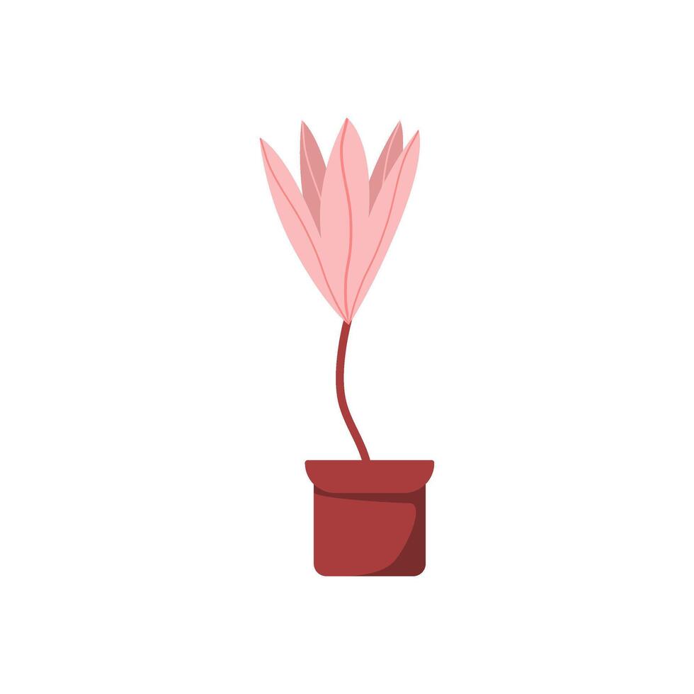 potted beautiful plant for your nature design. plant illustration with flat style vector