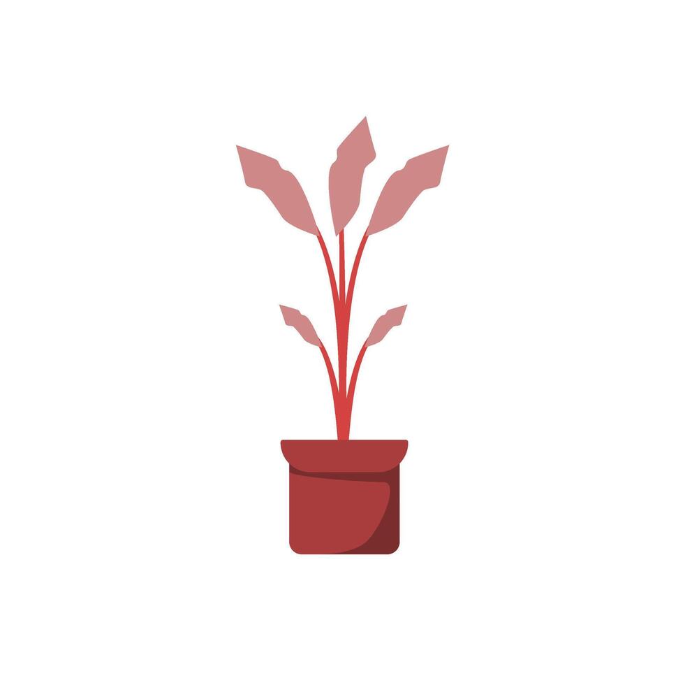 beautiful plant with soft color for your nature design. plant illustration with flat style vector