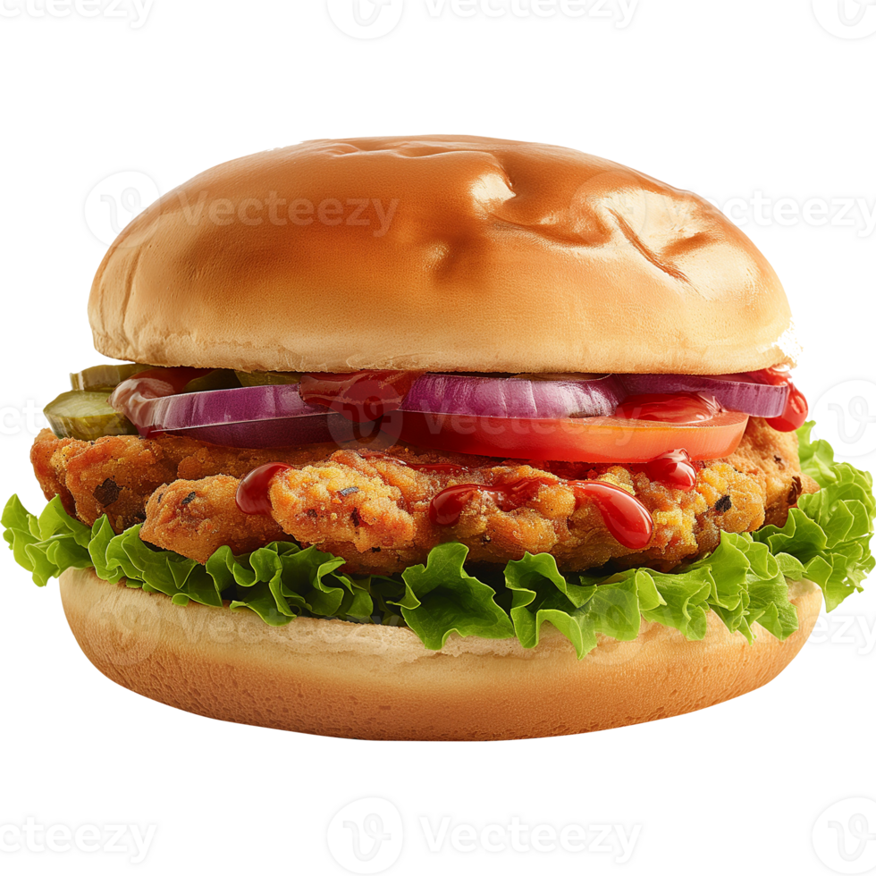 Turkey Burger Recipe Isolated on Transparent Background png