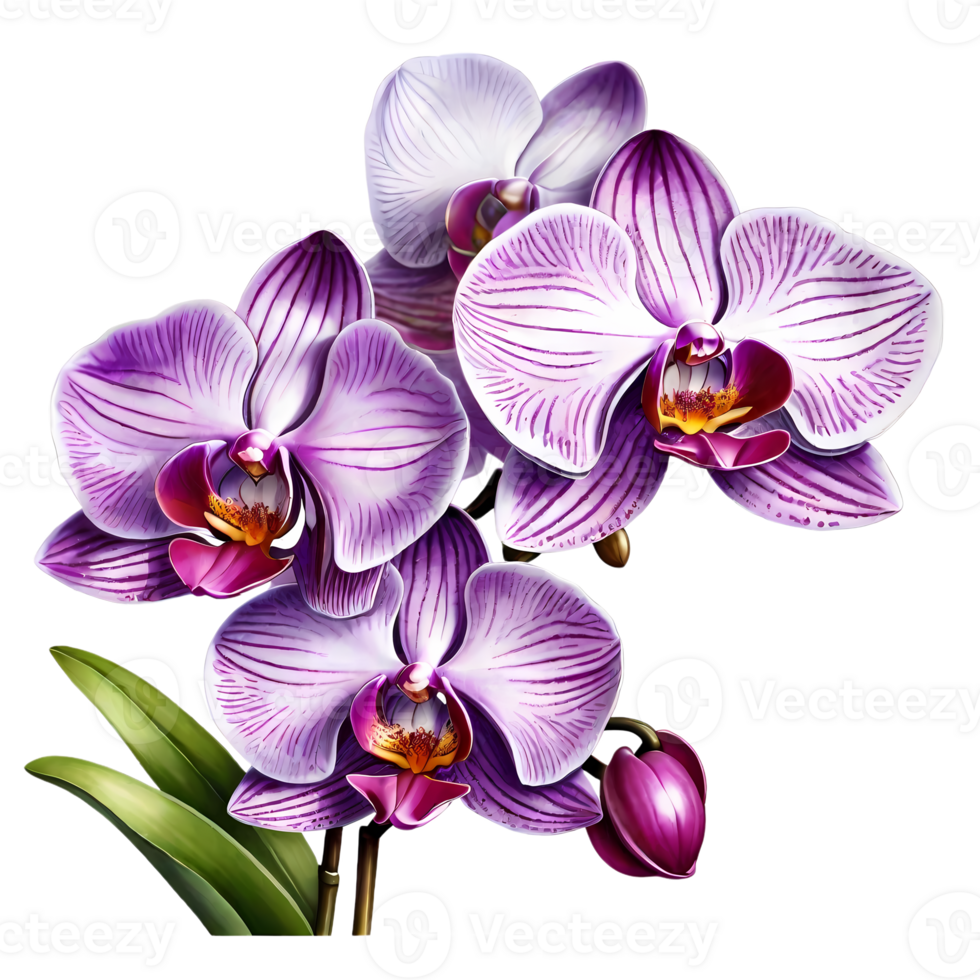 Natural beauty of orchids on transparent background png