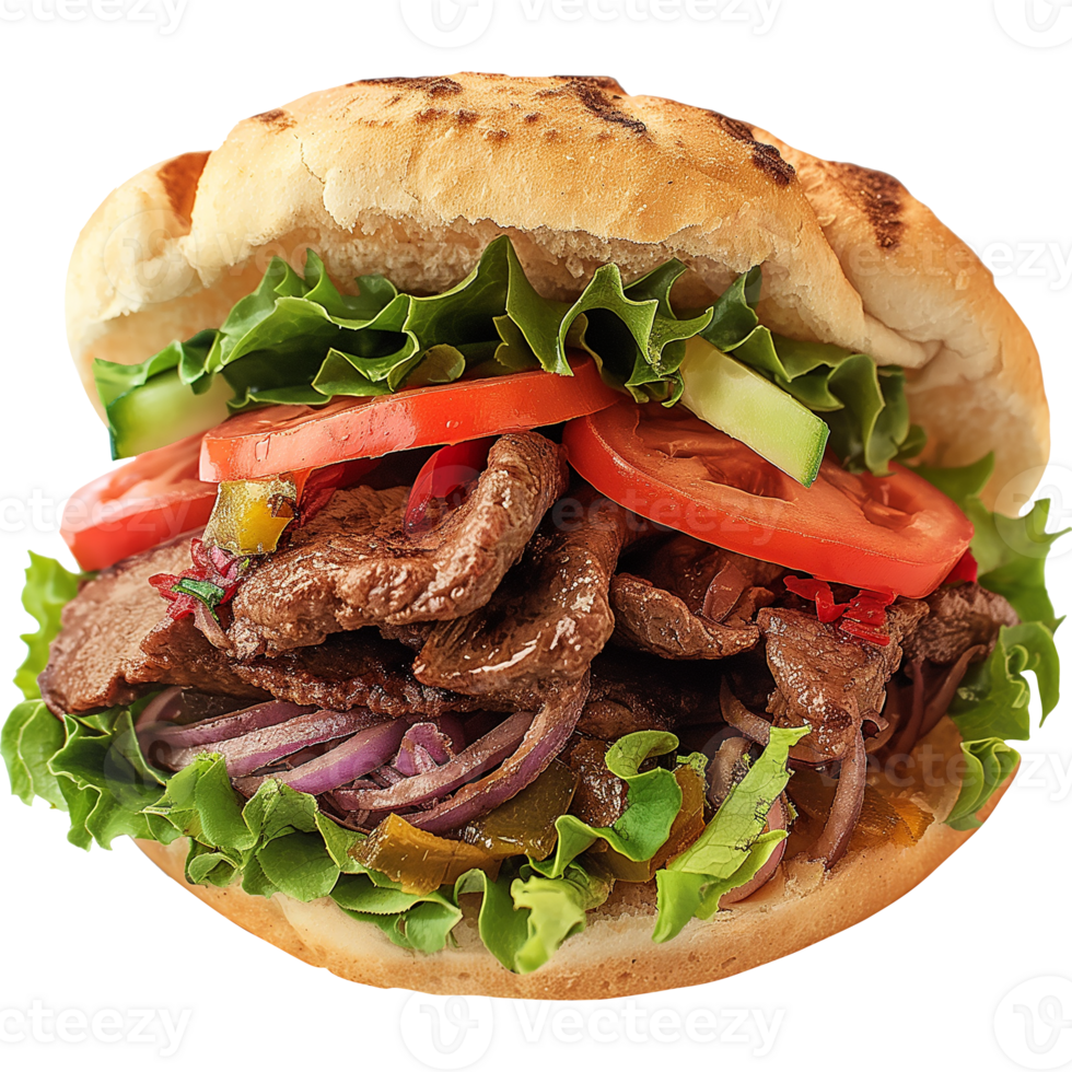 Hamburger - Shawarma Burger Isolated on Transparent Background png