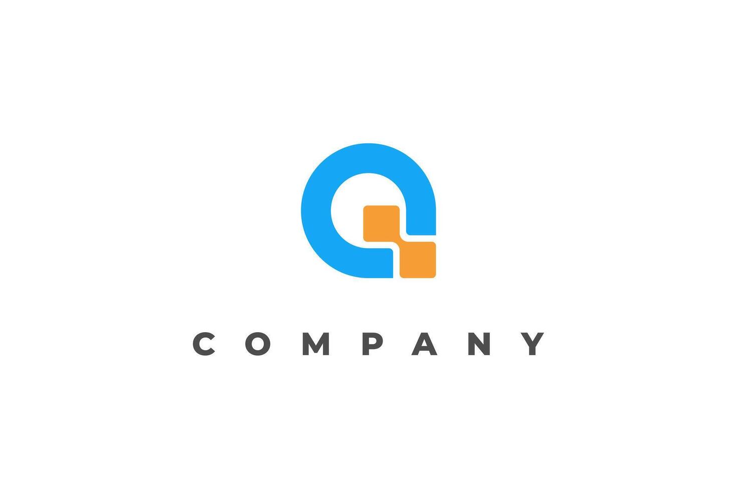 logo letter q business education vector