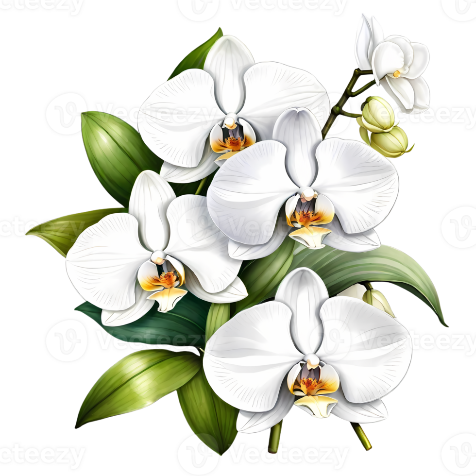 Naturel beauté de orchidées sur transparent Contexte png