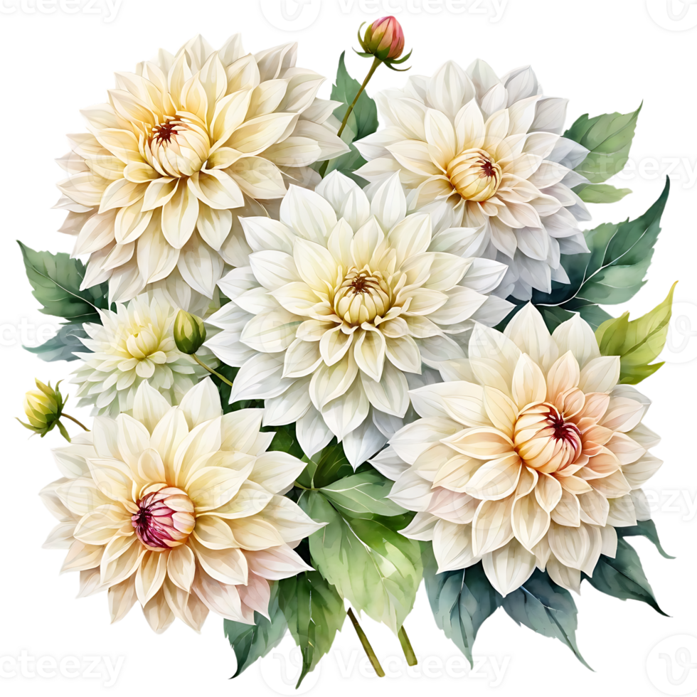 Naturel beauté de dahlia fleur sur transparent Contexte png