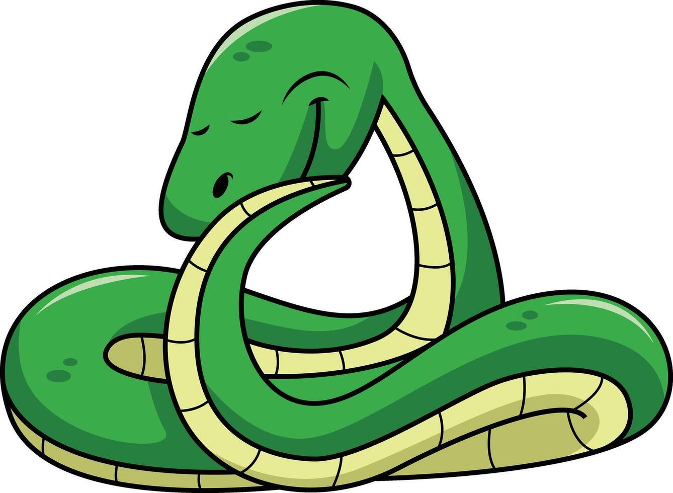 Dabbing snake character illustration vector