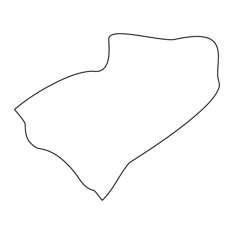 Valletta District map, administrative division of Malta. illustration. vector