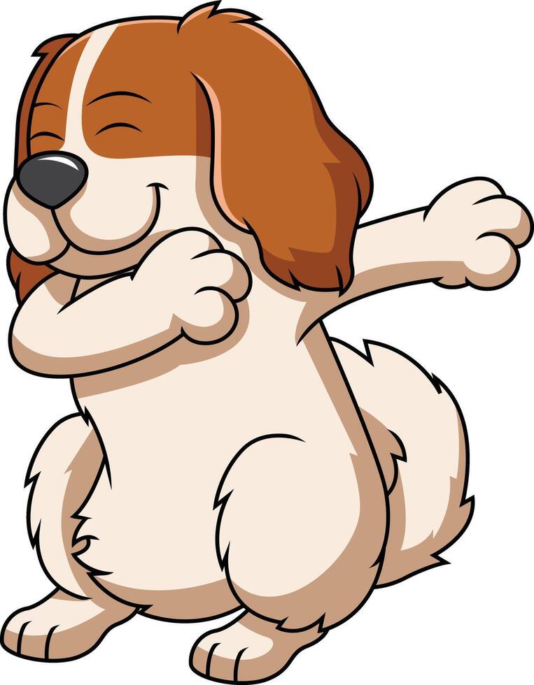 Dabbing shuggy dog character illustration vector
