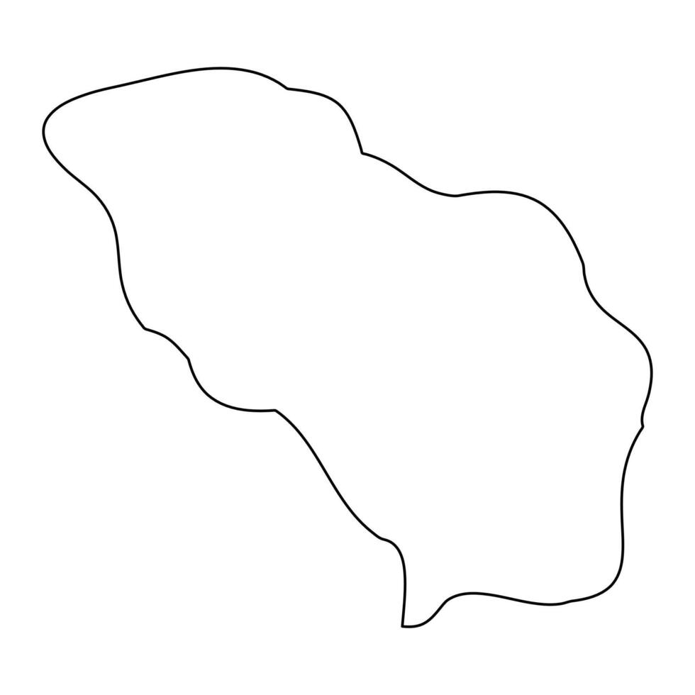 Victoria District map, administrative division of Malta. illustration. vector
