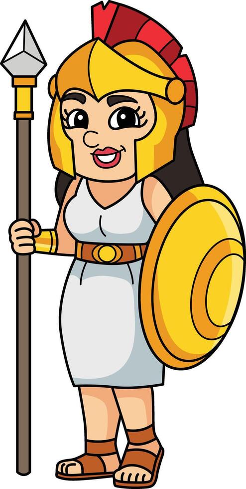 Athena greek goddess illustration vector