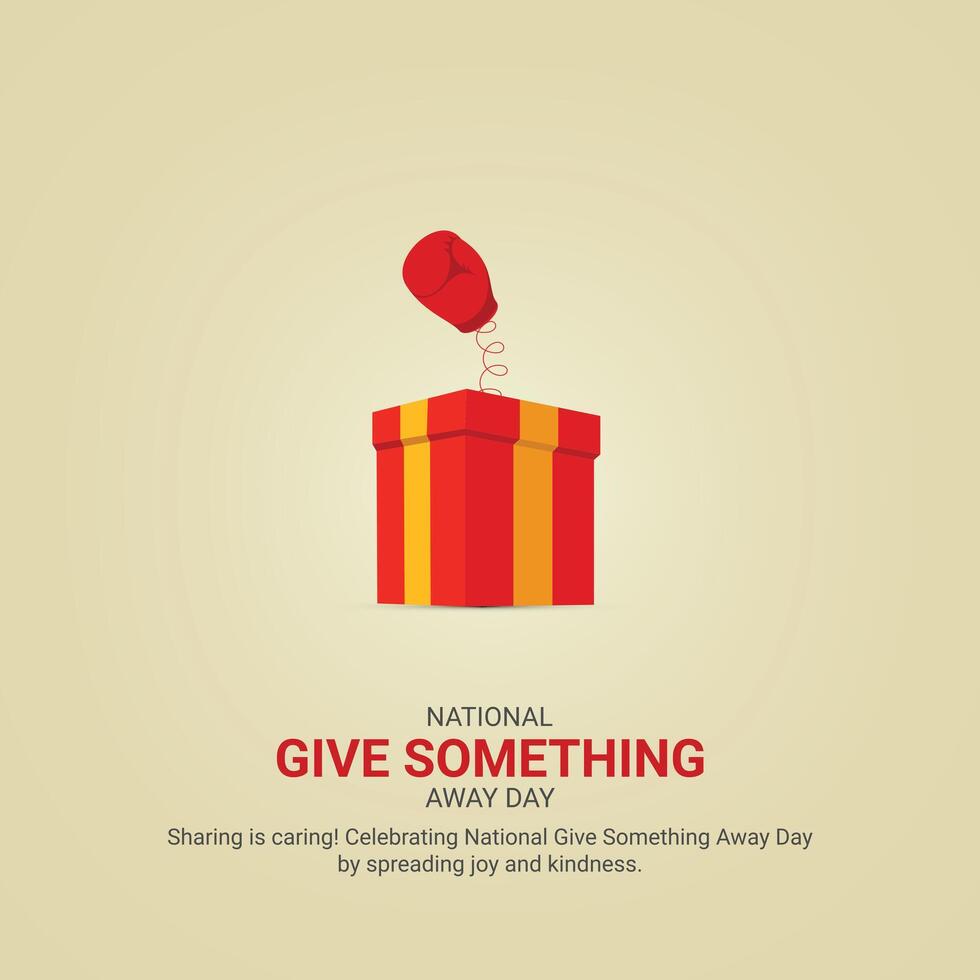 National Give Something Away Day Creative Ads. National Give Something Away Day,15 june, , 3d illustration vector