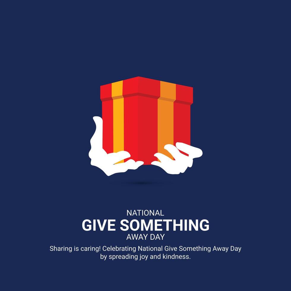 National Give Something Away Day Creative Ads. National Give Something Away Day,15 june, , 3d illustration vector