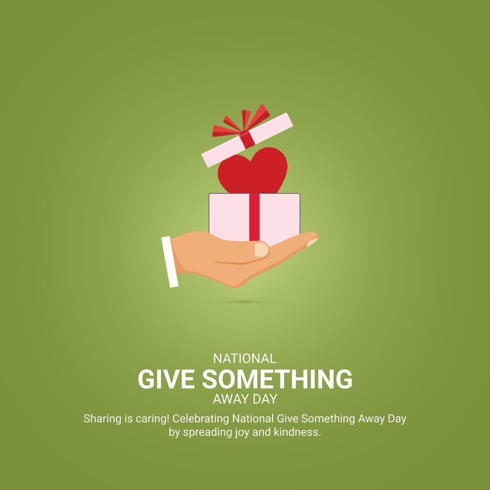 National Give Something Away Day Creative Ads. National Give Something Away Day,15 june, , 3d illustration vector