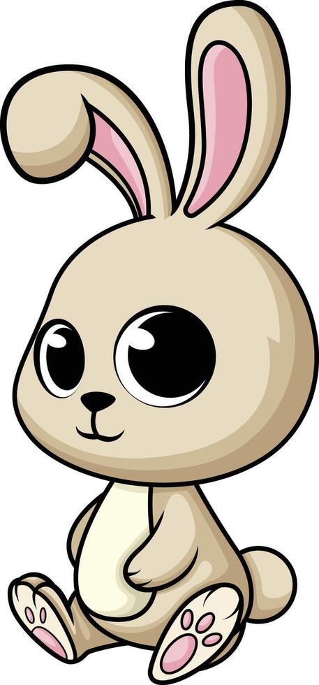 Cute baby bunny illustration vector