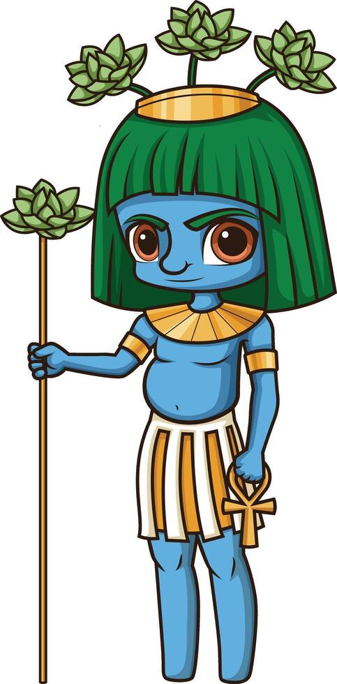 Ancient egyptian god hapi illustration vector