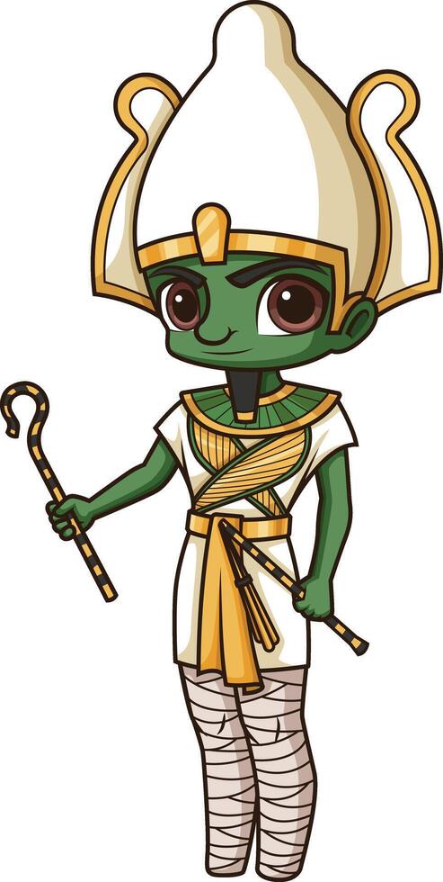 Ancient egyptian god osiris illustration vector