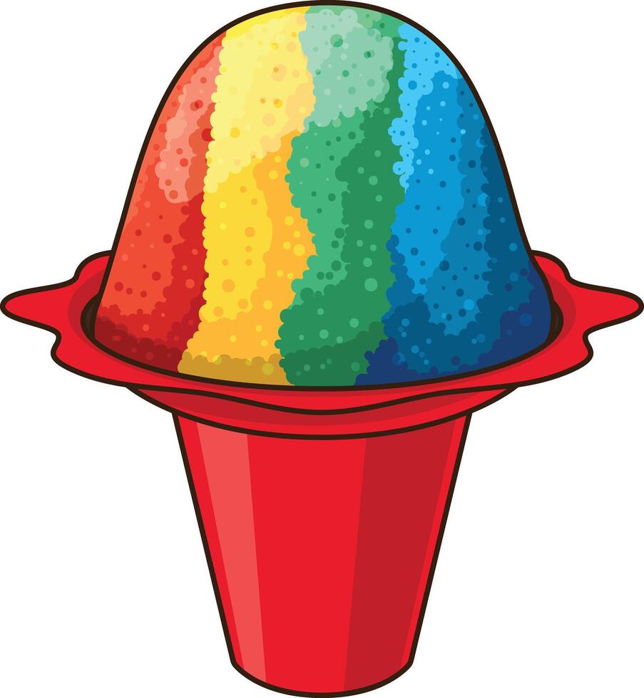 Hawaiian shave ice illustration vector