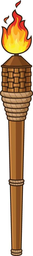 Simple tiki torch illustration vector