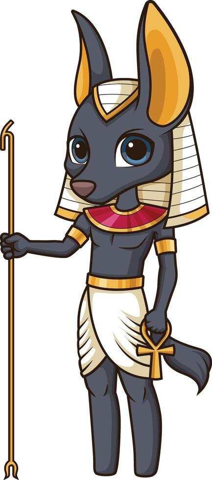 Ancient egyptian god anubis illustration vector