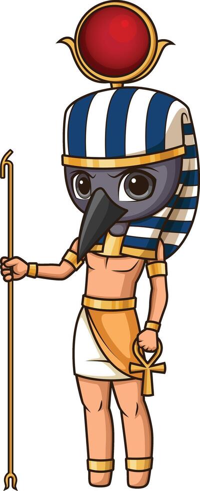 Ancient egyptian god thoth illustration vector