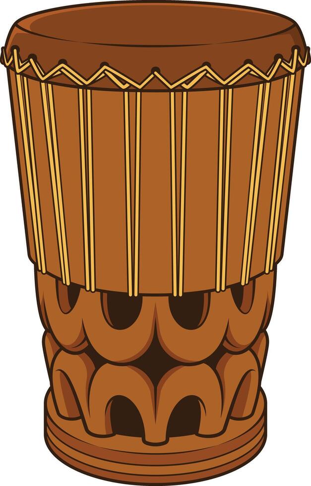 Hawaiian pahu drum illustration vector