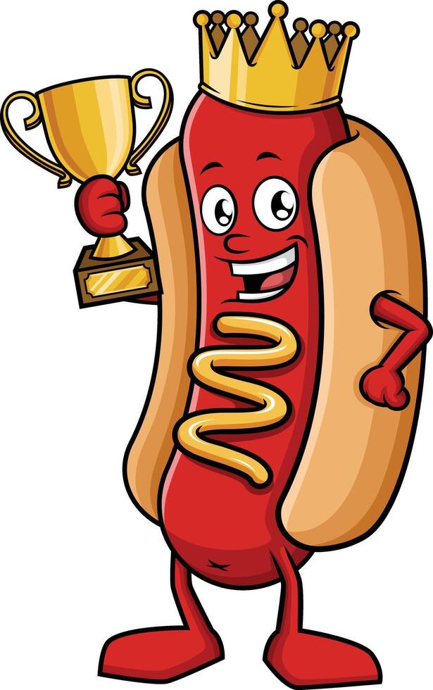 King hot dog contest illustration vector