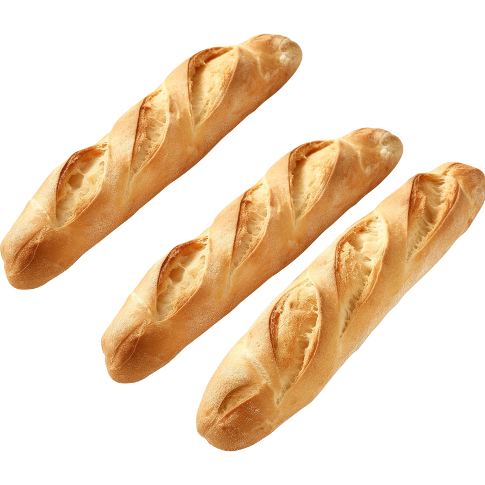 Bread - Baguette Bread Isolated on a Transparent Background png
