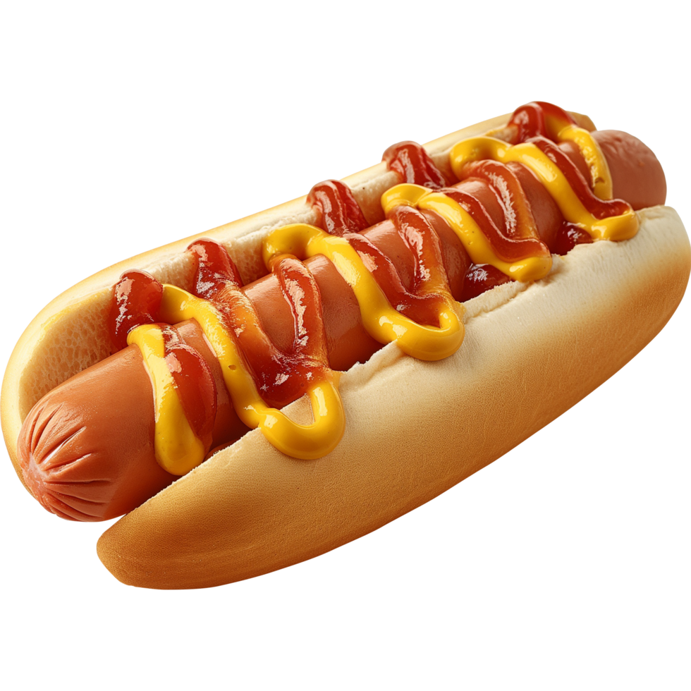 Bread - Coney Island hot dog Isolated on a Transparent Background png