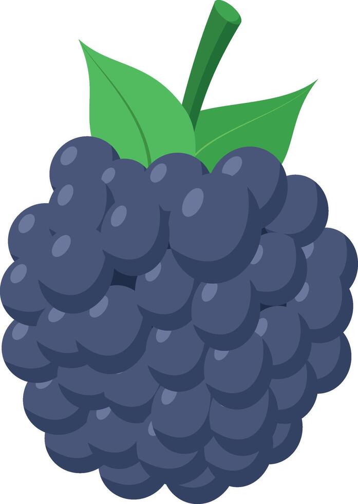 illustration of a funny blackberry in cartoon style. vector