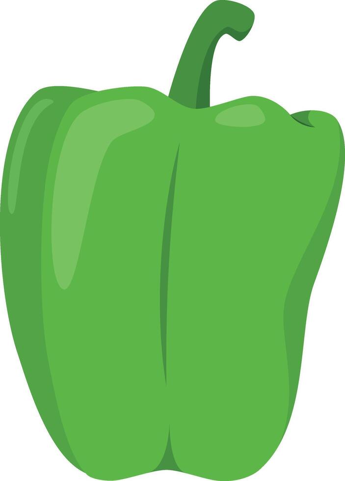 ilustración de un gracioso verde pimienta en dibujos animados estilo. vector