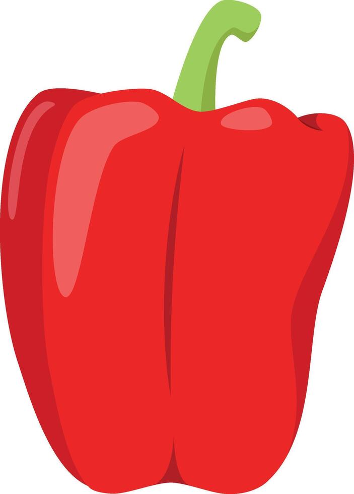 illustration of a funny red pepper in cartoon style. vector