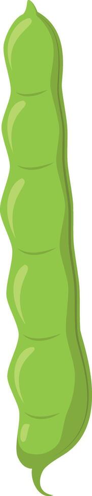 illustration of a funny green beans in cartoon style. vector