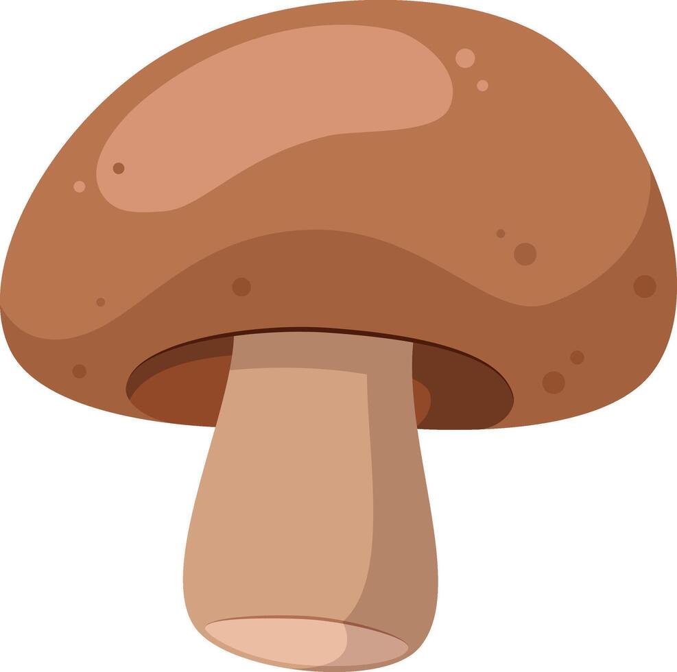 illustration of a funny mushroom in cartoon style. vector