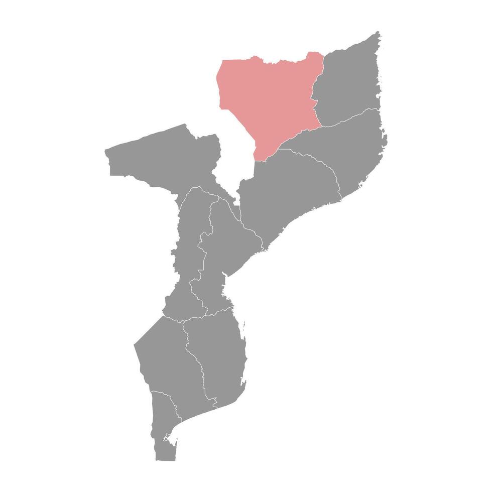 Niassa Province map, administrative division of Mozambique. illustration. vector