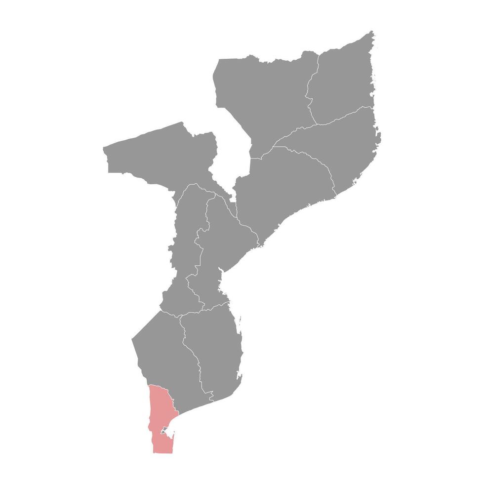 Maputo Province map, administrative division of Mozambique. illustration. vector