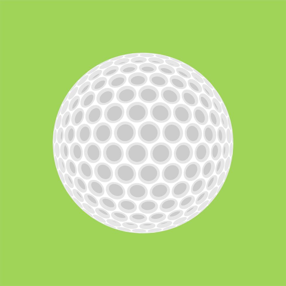 golf ball illustration on green background vector