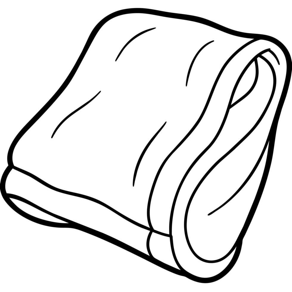 towel outline coloring book page line art illustration digital drawing vector