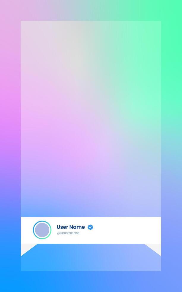 Vertical story template in gradient colors. Social media frame illustration. vector