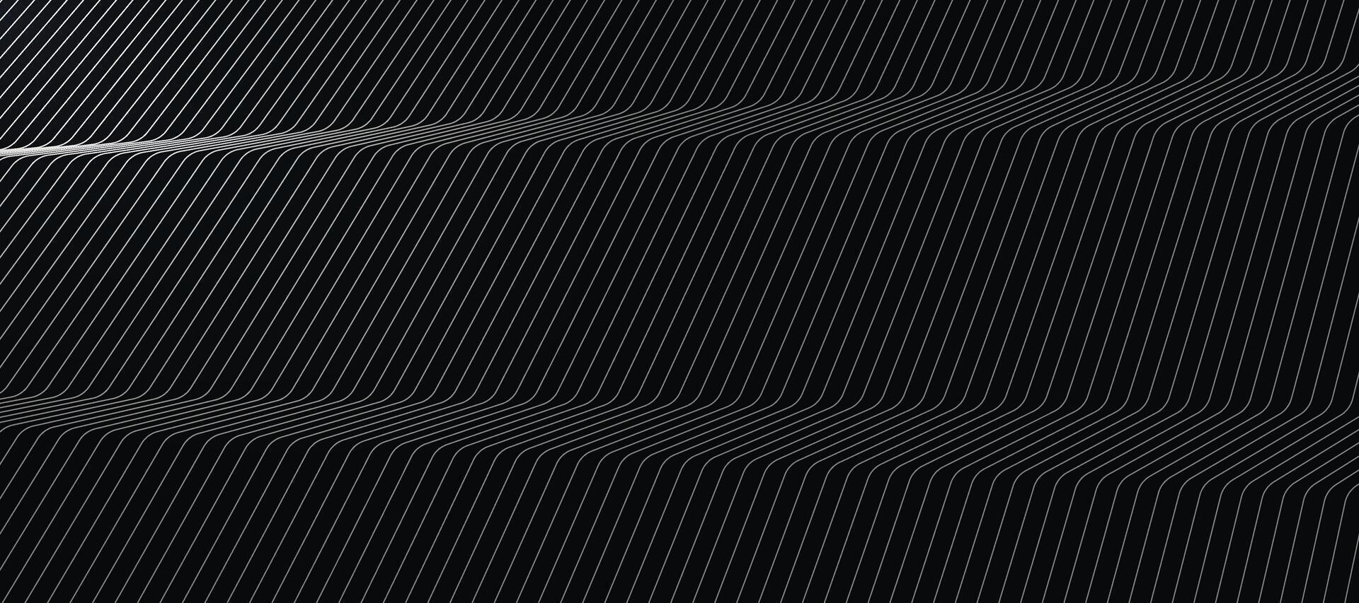 Black abstract background with diagonal white line pattern. vector