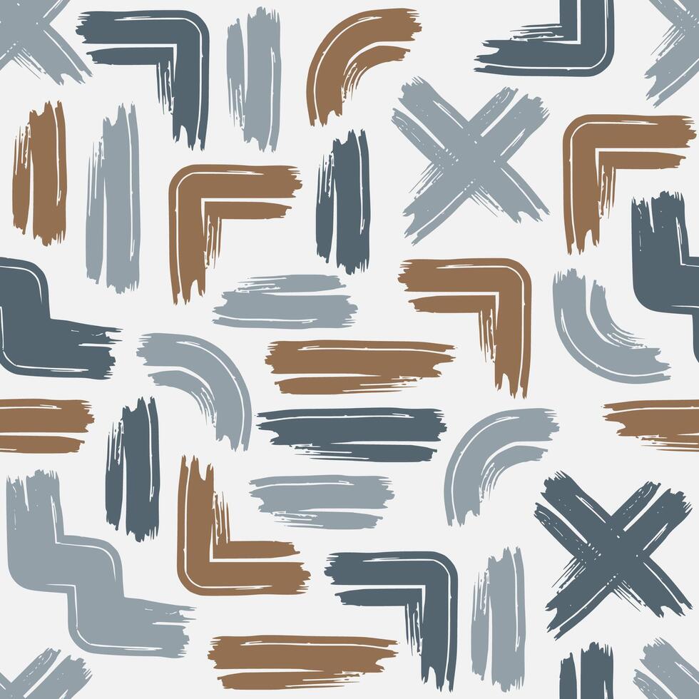 Minimal grunge brush repeat pattern. Abstract illustration suitable for prints. vector