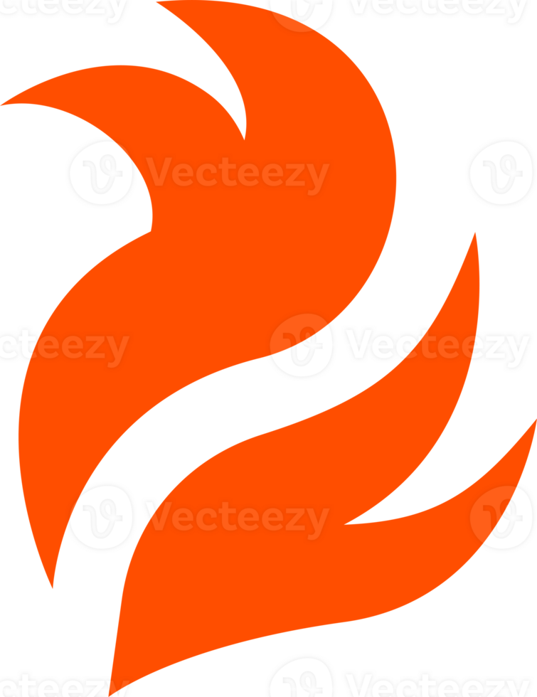 Hot burning fire icon illustration. png